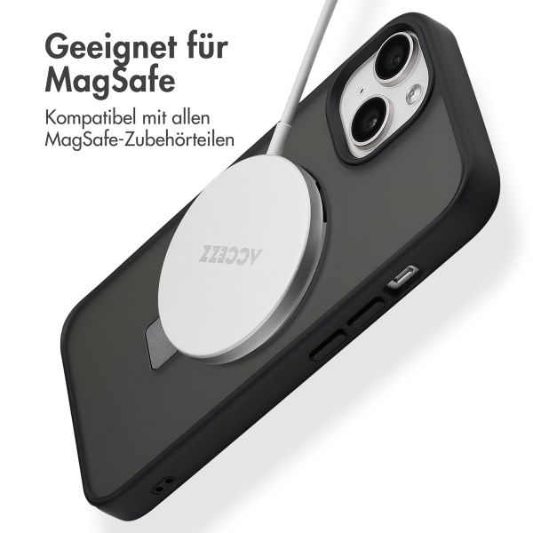 Accezz Ring Stand Backcover mit MagSafe für das iPhone 15 - Schwarz