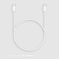 imoshion Braided USB-C-zu-USB-C-Kabel 60 W 2er-Pack - 0,5 Meter - Weiß