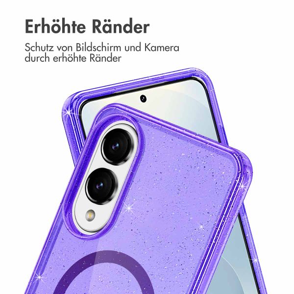 imoshion Sparkle Back Cover mit MagSafe Samsung Galaxy S25 Edge - Violett