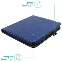 imoshion Vegan Leather Klapphülle Kobo Libra Colour - Dunkelblau