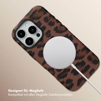 Selencia Sabi Backcover Leopardenmuster mit MagSafe Apple iPhone 16 Pro - Mocha Brown