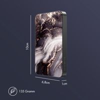 Selencia Vivid Powerbank 5.000 mAh - MagSafe und Qi2 - Schwarz / Chic Marble Black