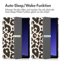 imoshion Design Trifold Klaphülle Samsung Galaxy Tab S9 11.0 Zoll - Leopard