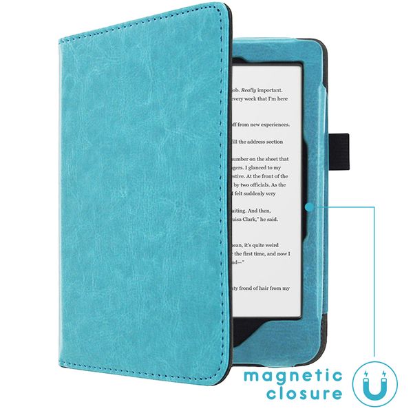 imoshion Vegan Leather Klapphülle Kobo Clara HD - Hellblau