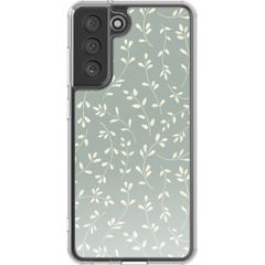 imoshion Design Hülle Samsung Galaxy S21 FE - Smoke Green Flowers