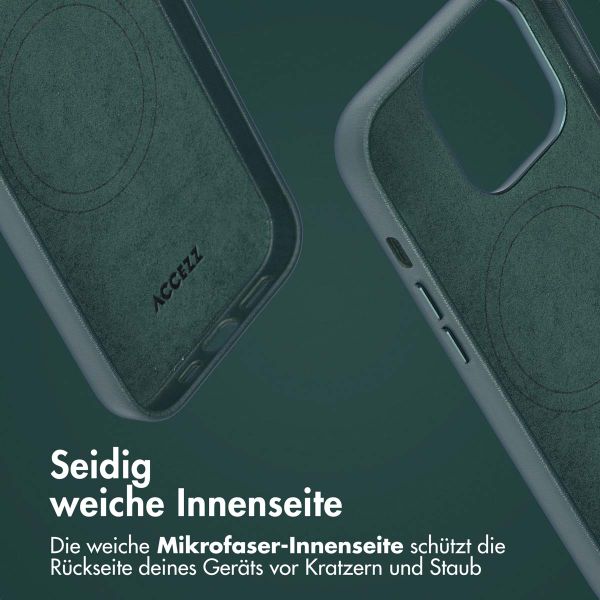 Accezz 2-in-1 Klapphülle aus Leder mit MagSafe Apple iPhone 14 Pro - Cedar Green