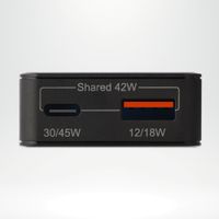 Accezz Ultra Slim GaN Ladegerät - USB-C + USB-A - 45 W - Schwarz