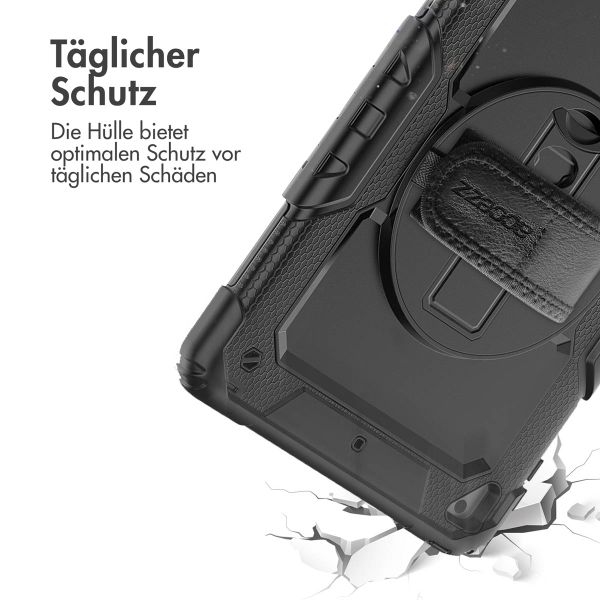 Accezz Robustes Back Cover mit Schultergurt Apple iPad 6 (2018) 9.7 Zoll / iPad 5 (2017) 9.7 Zoll - Schwarz