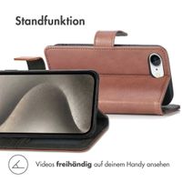 imoshion Luxuriöse Klapphülle Apple iPhone 17e / 16e - Braun