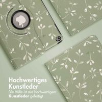 imoshion 360° drehbare Design Klapphülle Apple iPad 6 (2018) 9.7 Zoll / iPad 5 (2017) 9.7 Zoll - Green Flowers