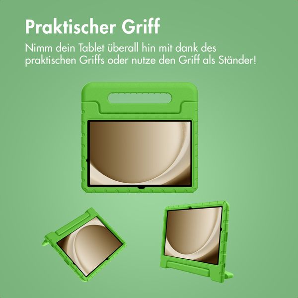 imoshion Schutzhülle mit Handgriff kindersicher Samsung Galaxy Tab A11 Plus / A9 Plus - Grün