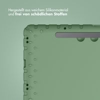 imoshion Schutzhülle mit Handgriff kindersicher Samsung Galaxy Tab S11 / S9 11.0 Zoll / S10 Lite / S10 FE / S9 FE 10.9 Zoll - Olive Green