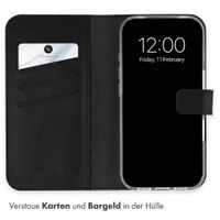 Selencia Echtleder Klapphülle Apple iPhone 18 Pro / 17 Pro - Schwarz