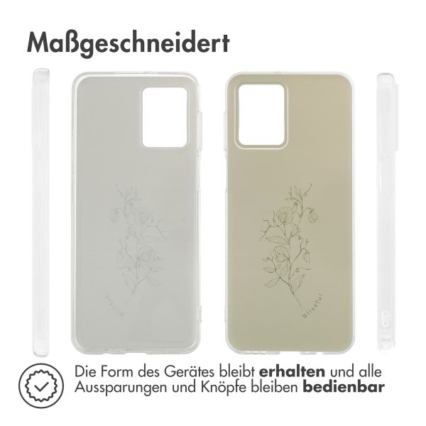 imoshion Design Hülle für das Motorola Moto G54 - Floral Green