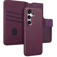 Accezz 2-in-1 Klapphülle aus Leder mit MagSafe für das Samsung Galaxy S25 - Heath Purple