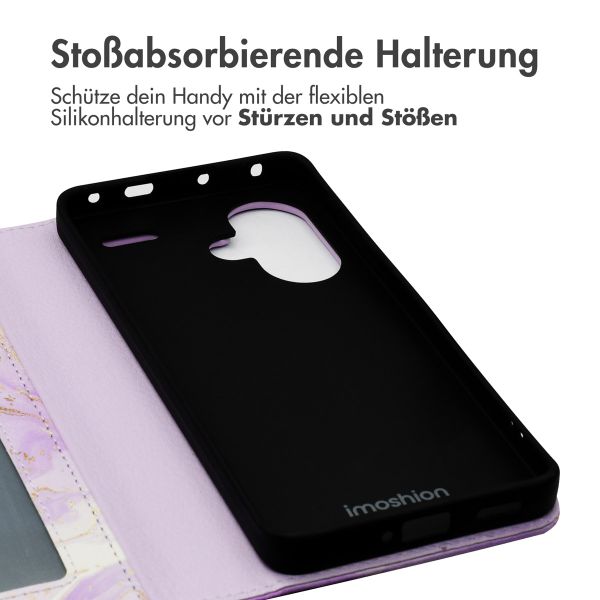 imoshion Design Klapphülle für das Xiaomi Redmi Note 13 Pro Plus (5G) - Purple Marble