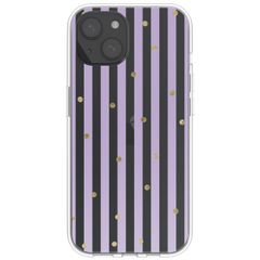 imoshion  Design Hülle für das iPhone 15 - Sparkle Lines Lavender