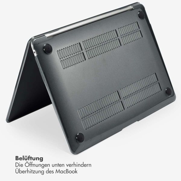 Selencia Glitzer Cover für das MacBook Pro 13 Zoll (2020 / 2022) - A2289 / A2251 / A2338 - Schwarz