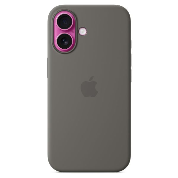 Apple Silikon-Case MagSafe für das Apple iPhone 16 - Stone Gray