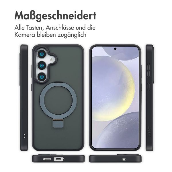 Accezz Ring Stand Backcover mit MagSafe Samsung Galaxy S25 Plus - Schwarz