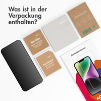 Accezz Privacy Displayschutz aus gehärtetem Glas für das iPhone 13 / 13 Pro / 14 / SE 4