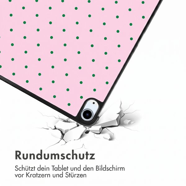 imoshion Design Trifold Klaphülle Apple iPad Air 11 Zoll (2026) M4 / (2025) M3 / (2024) M2 / Air 5 (2022) / Air 4 (2020) - Happy Dots