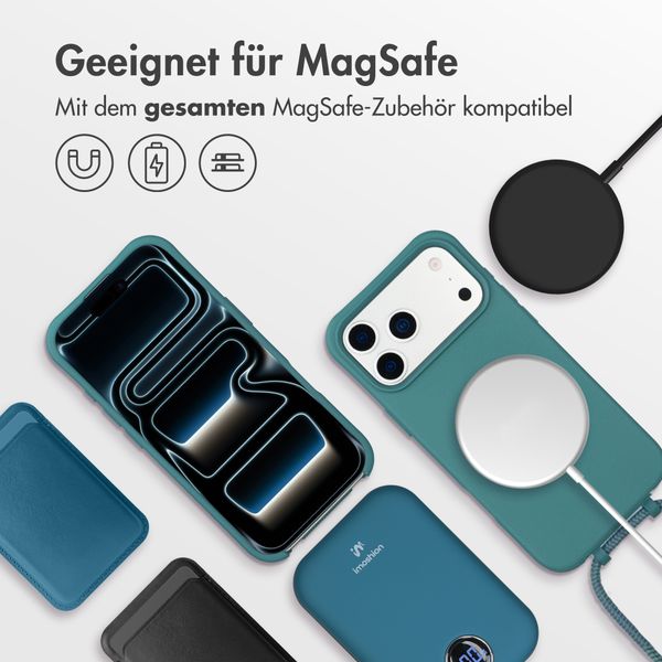 imoshion Color Backcover mit abnehmbarem Handykette und MagSafe Apple iPhone 17 Pro - Dunkelgrün