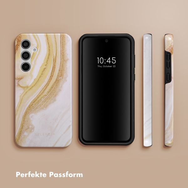 Selencia Vivid Tough Back Cover für das Samsung Galaxy A55 - Chic Marble Gold