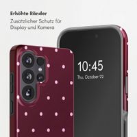 Selencia Vivid Rückabdeckung mit MagSafe Samsung Galaxy S26 Ultra - Happy Dots Burgundy