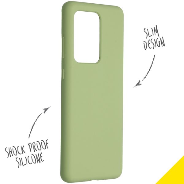 Accezz Liquid Silikoncase Samsung Galaxy S20 Ultra - Grün
