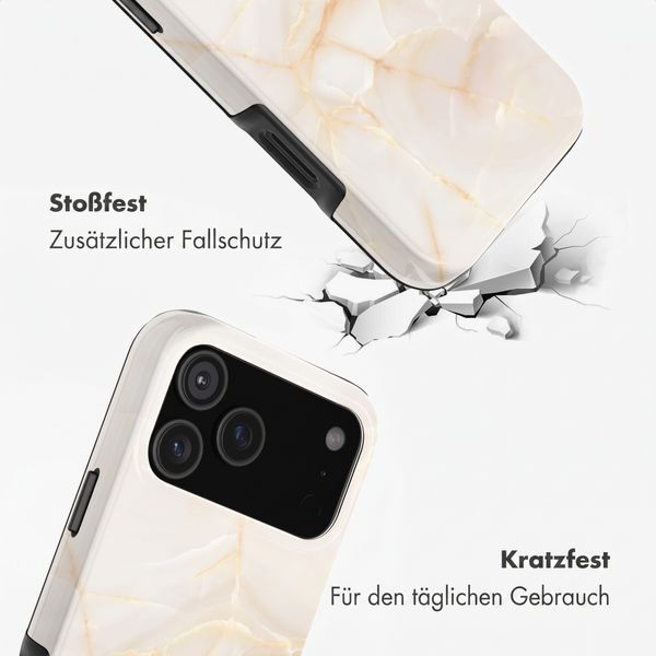 Selencia Vivid Back Cover Apple iPhone 18 Pro - Golden Beige Marble
