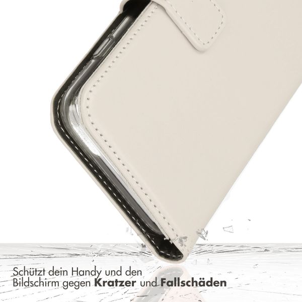 Selencia Echtleder Klapphülle Apple iPhone SE (2022 / 2020) / 8 / 7 - Greige
