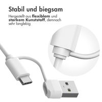 imoshion Ladekabel für die Apple Watch USB-C und USB-A – 0,5 Meter – Weiß