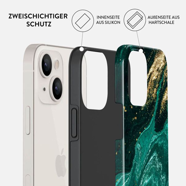 Burga Tough Back Cover für das Apple iPhone 13 - Emerald Pool