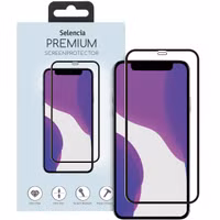 Selencia Premium Screen Protector aus gehärtetem Glas für das Apple iPhone 12 (Pro) - Schwarz