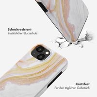 Selencia Vivid Tough Back Cover für das iPhone 15  - Chic Marble Gold