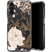 Selencia Zarya Fashion-Backcover mit zuverlässigem Schutz für das Samsung Galaxy A13 (4G) - Golden Flowers