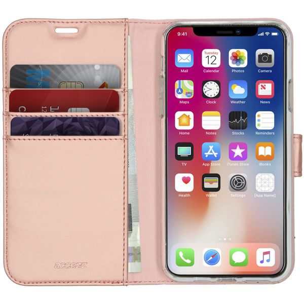 Accezz Wallet TPU Klapphülle Roségold für das iPhone 11 Pro Max