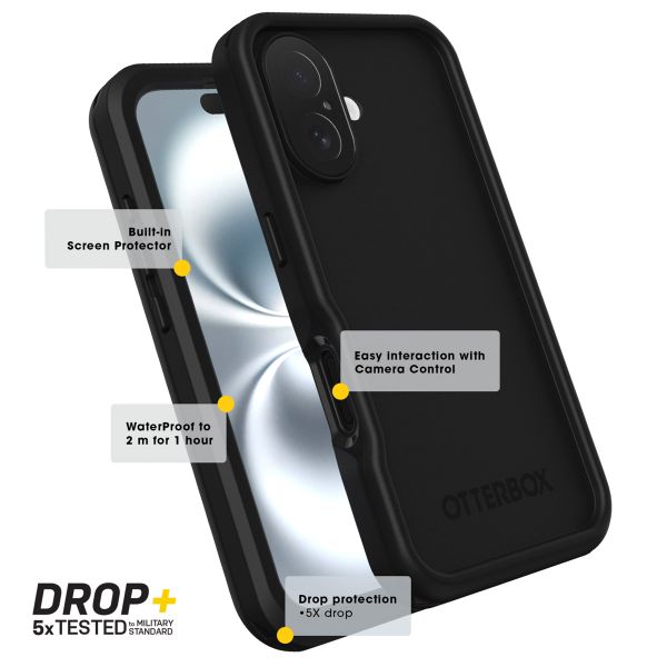 OtterBox Fre MagSafe Back Cover für das iPhone 16 Pro - Black