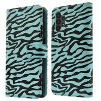 imoshion Design Klapphülle Samsung Galaxy A13 (4G) - Black Blue Stripes