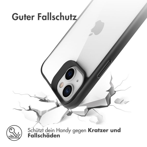 imoshion Rugged Hybrid Case für das Apple iPhone 14 Plus - Schwarz / Transparent