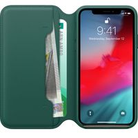 Apple Leather Folio Klapphülle Grün für das Apple iPhone Xs / X