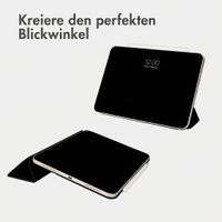 Accezz Leder Trifold Klaphülle Apple iPad 11 (2025) 11 Zoll A16 / iPad 10 (2022) 10.9 Zoll - Schwarz