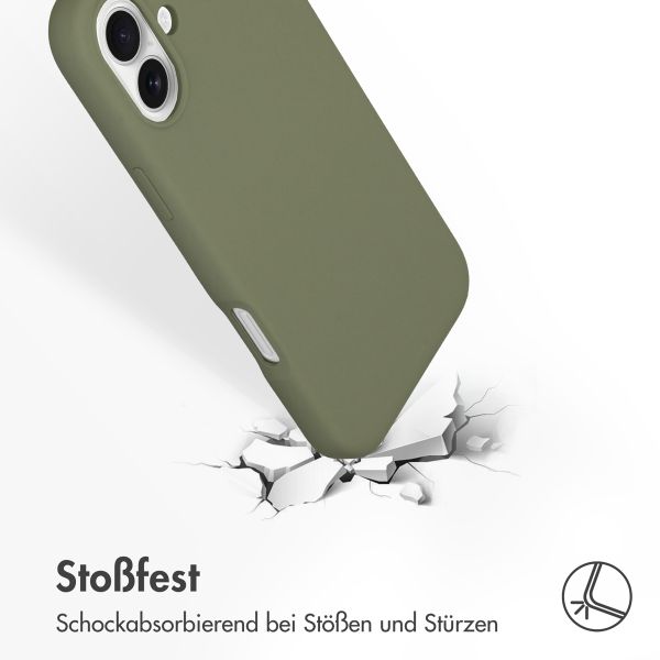 Accezz Liquid Silikoncase mit MagSafe für das Apple iPhone 16 - Cooper Green