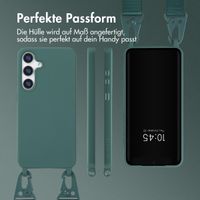 Selencia SilikonHülle mit abnehmbarem Band Samsung Galaxy S25 Plus - Dunkelgrün