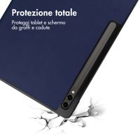imoshion Trifold Klapphülle Samsung Galaxy Tab S10 Ultra / Tab S9 Ultra - Dunkelblau