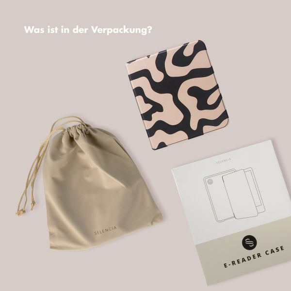 Selencia Vivid Klapphülle Kobo Libra Colour - Art Wave Black