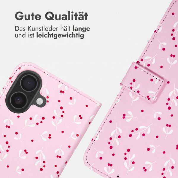 imoshion Design Klapphülle Apple iPhone 16 - Blush Berries