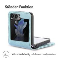 imoshion Luxuriöse Klapphülle Samsung Galaxy Z Flip 5 - Hellblau