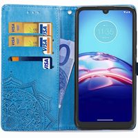 Mandala Klapphülle Motorola Moto E6s - Türkis